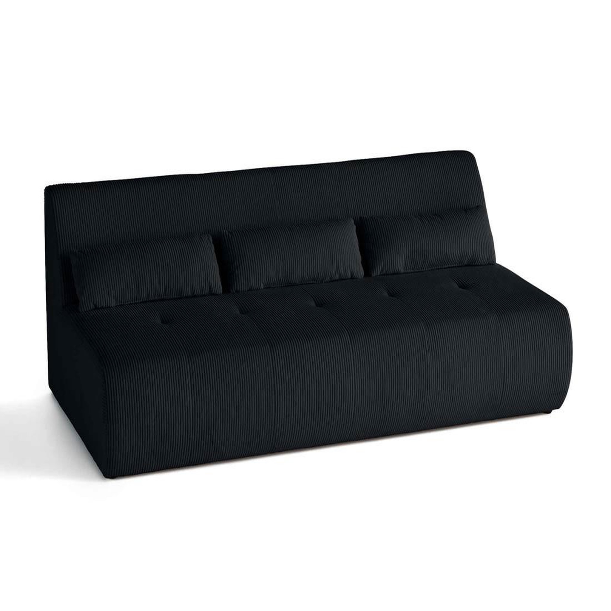 Voir la diapositive 2 : LISA DESIGN Onyx - canapé droit 3 places - en velours côtelé
