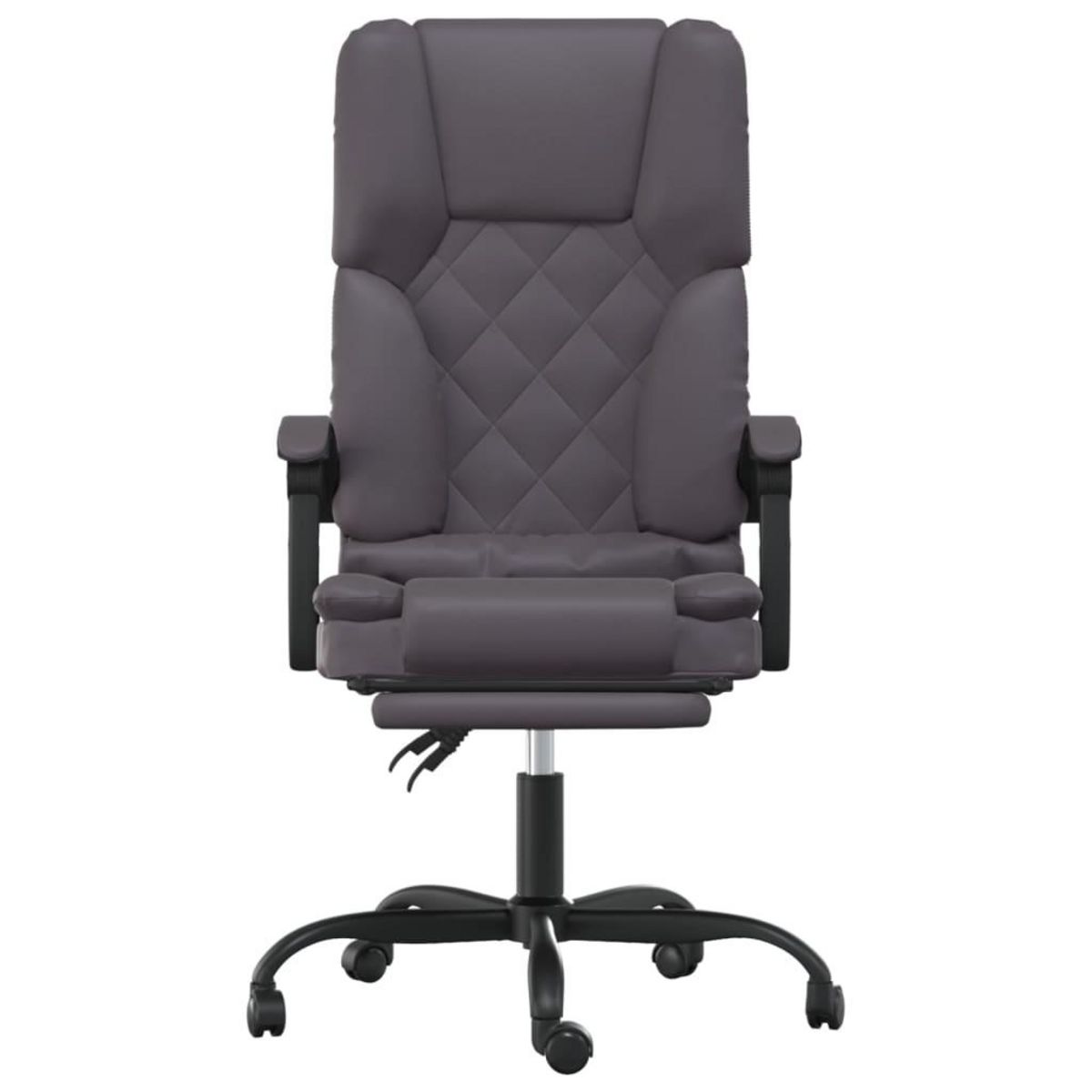 VIDAXL Fauteuil de massage inclinable de bureau Gris Similicuir