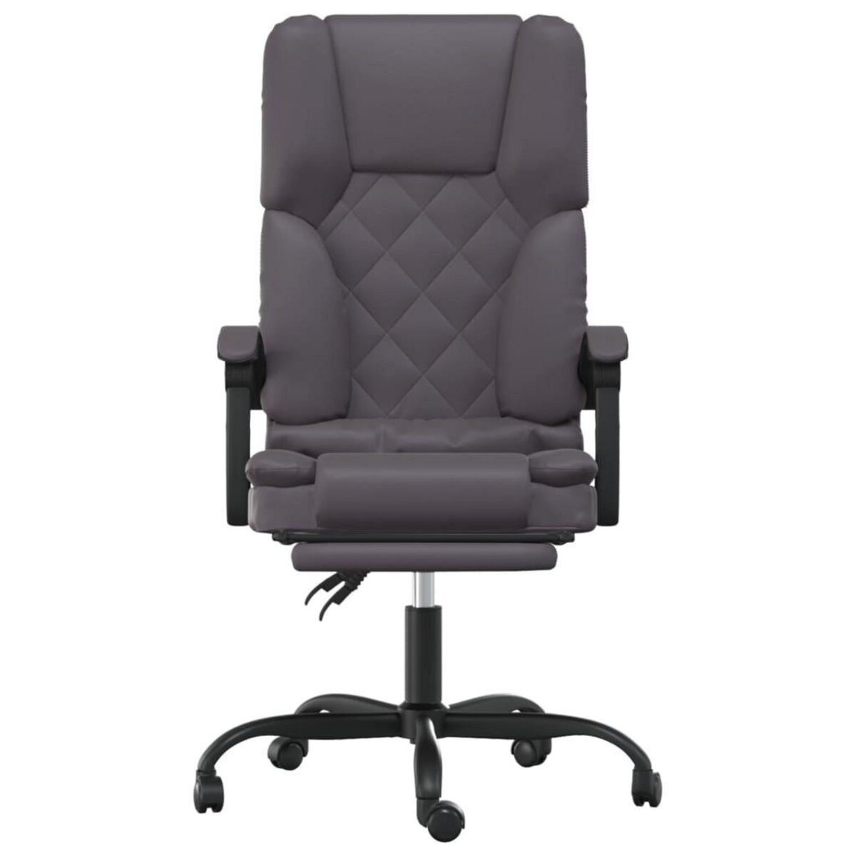 VIDAXL Fauteuil de massage inclinable de bureau Gris Similicuir
