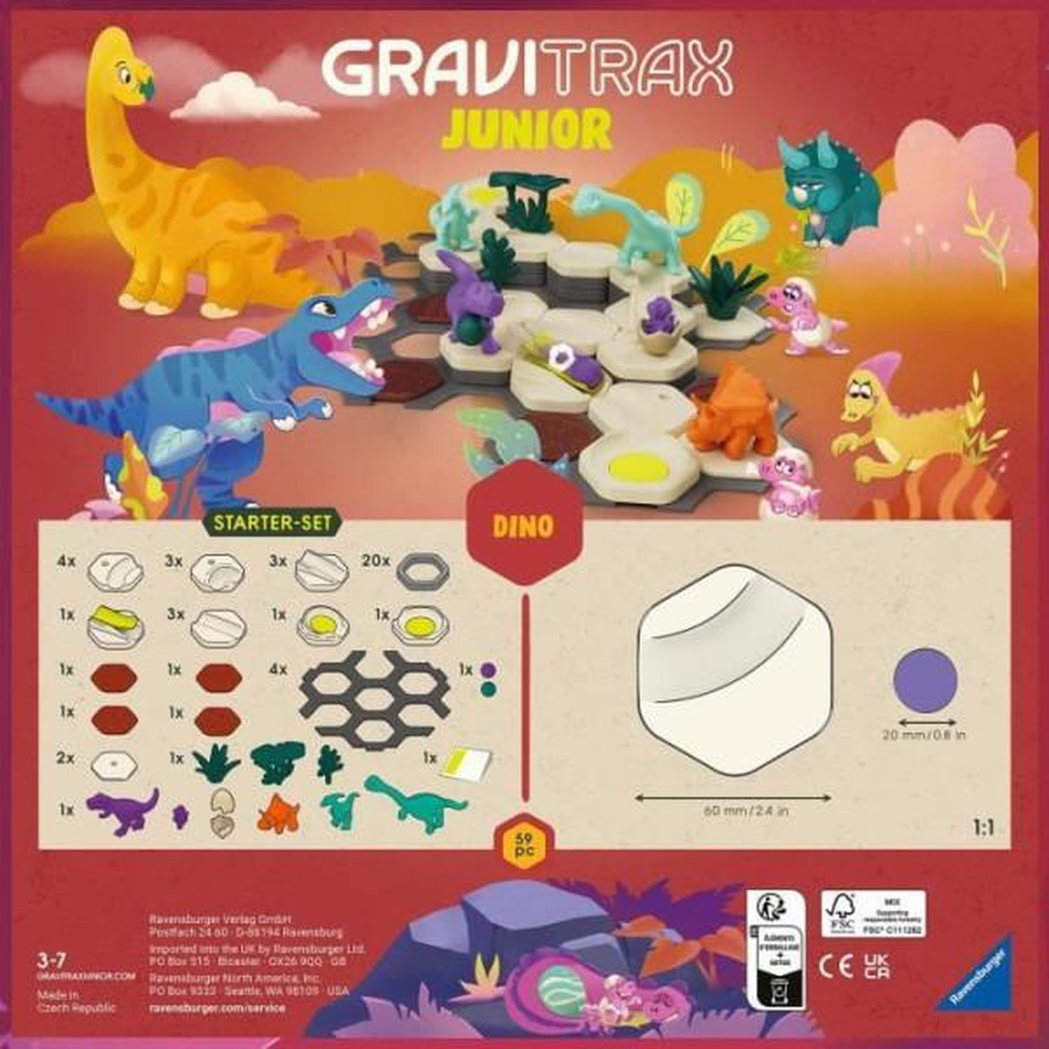 Voir la diapositive 3 : RAVENSBURGER GraviTrax JUNIOR Starter Set Little Dino