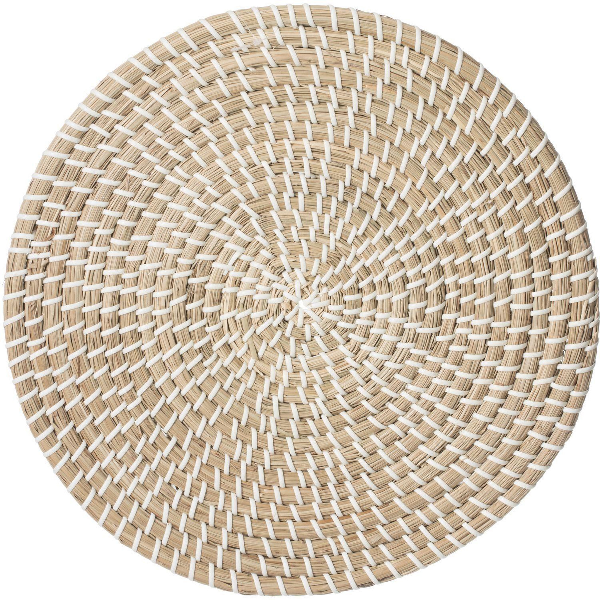 Voir la diapositive 3 : TOILINUX Lot de 2 sets de table en jute mood - diam. 35 cm - beige