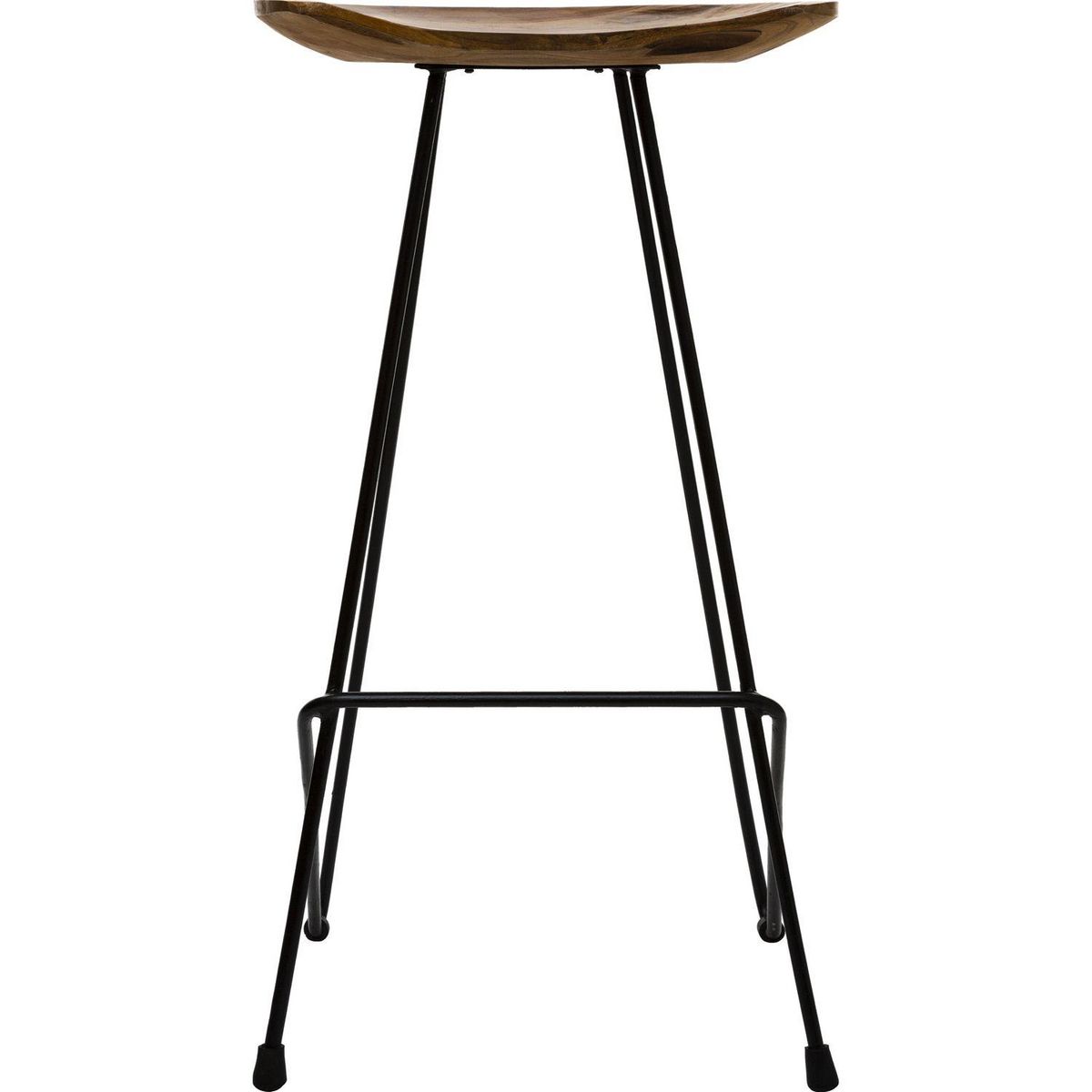 TOILINUX 2 Tabourets de bar design bois et métal Sumar - Noir