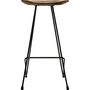 Voir la diapositive 2 : TOILINUX 2 Tabourets de bar design bois et métal Sumar - Noir