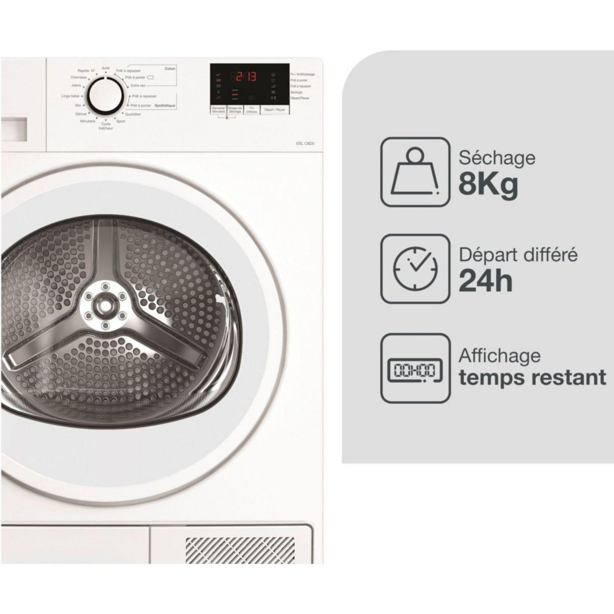 ESSENTIEL B Sèche linge à condensation ESLC8D5
