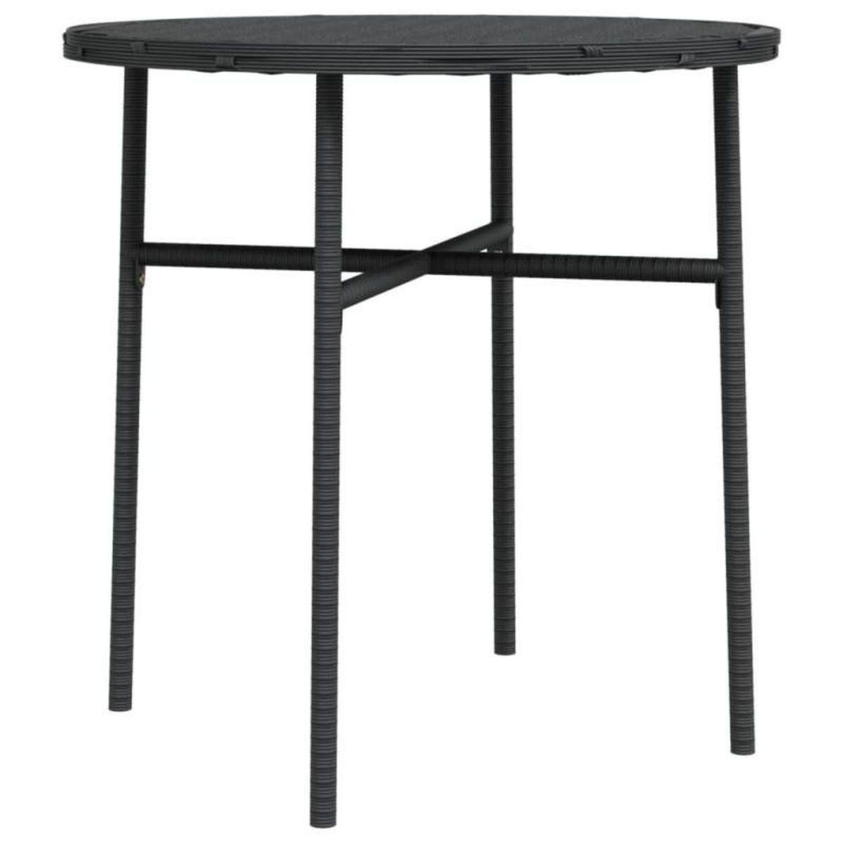 VIDAXL Table à thé Noir 45 cm Résine tressée