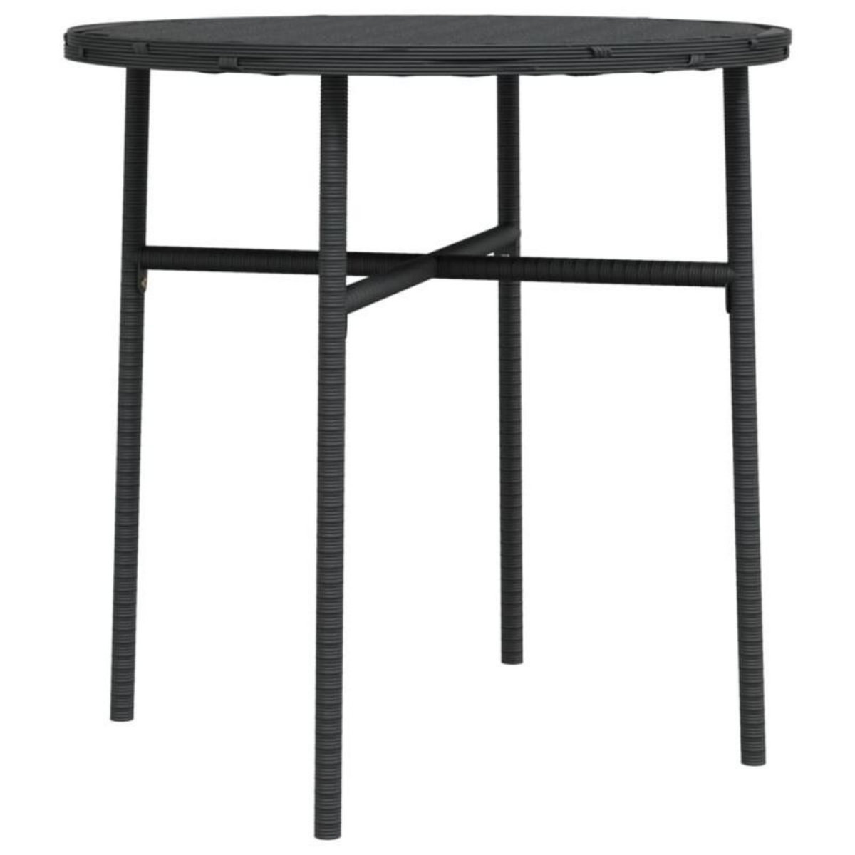 VIDAXL Table à thé Noir 45 cm Résine tressée