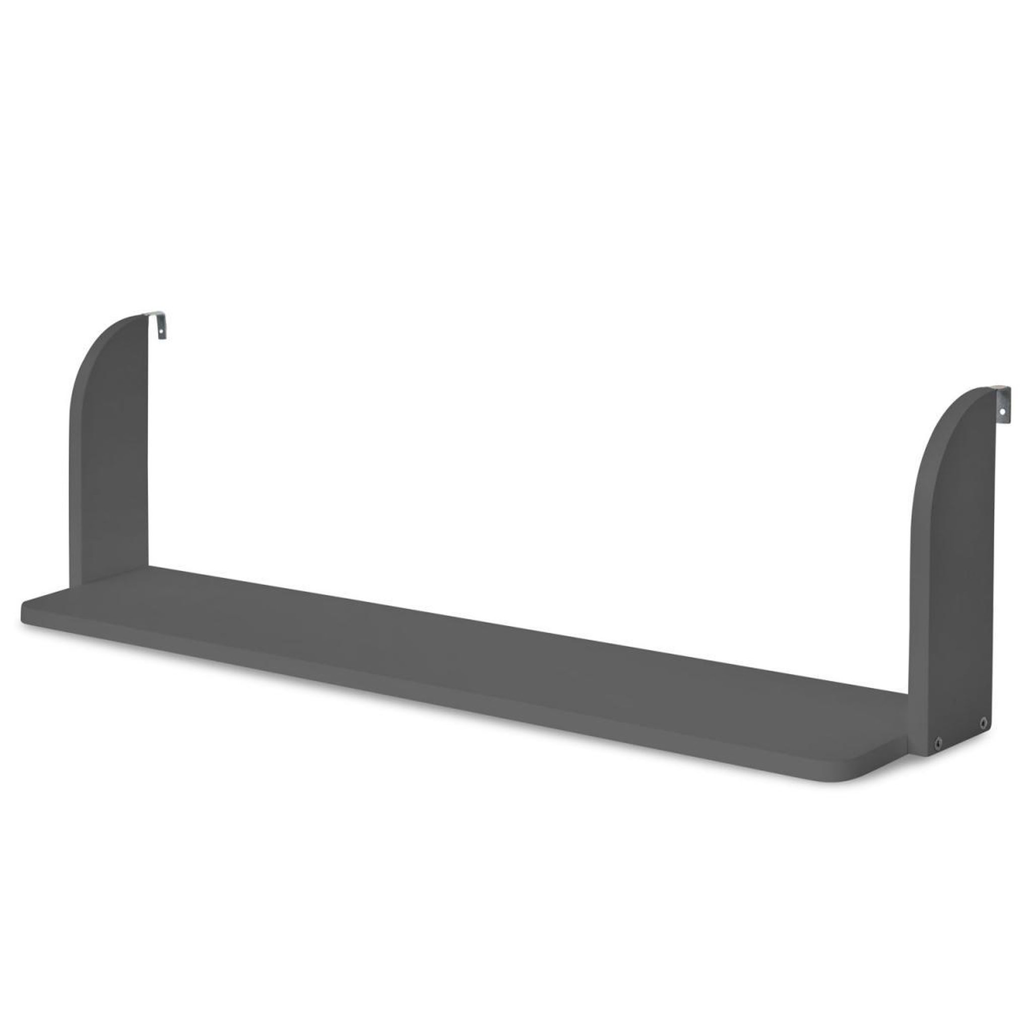 Voir la diapositive 4 : HomeStyle4U Etagère suspendue grise en bois 83cm à fixer à un lit