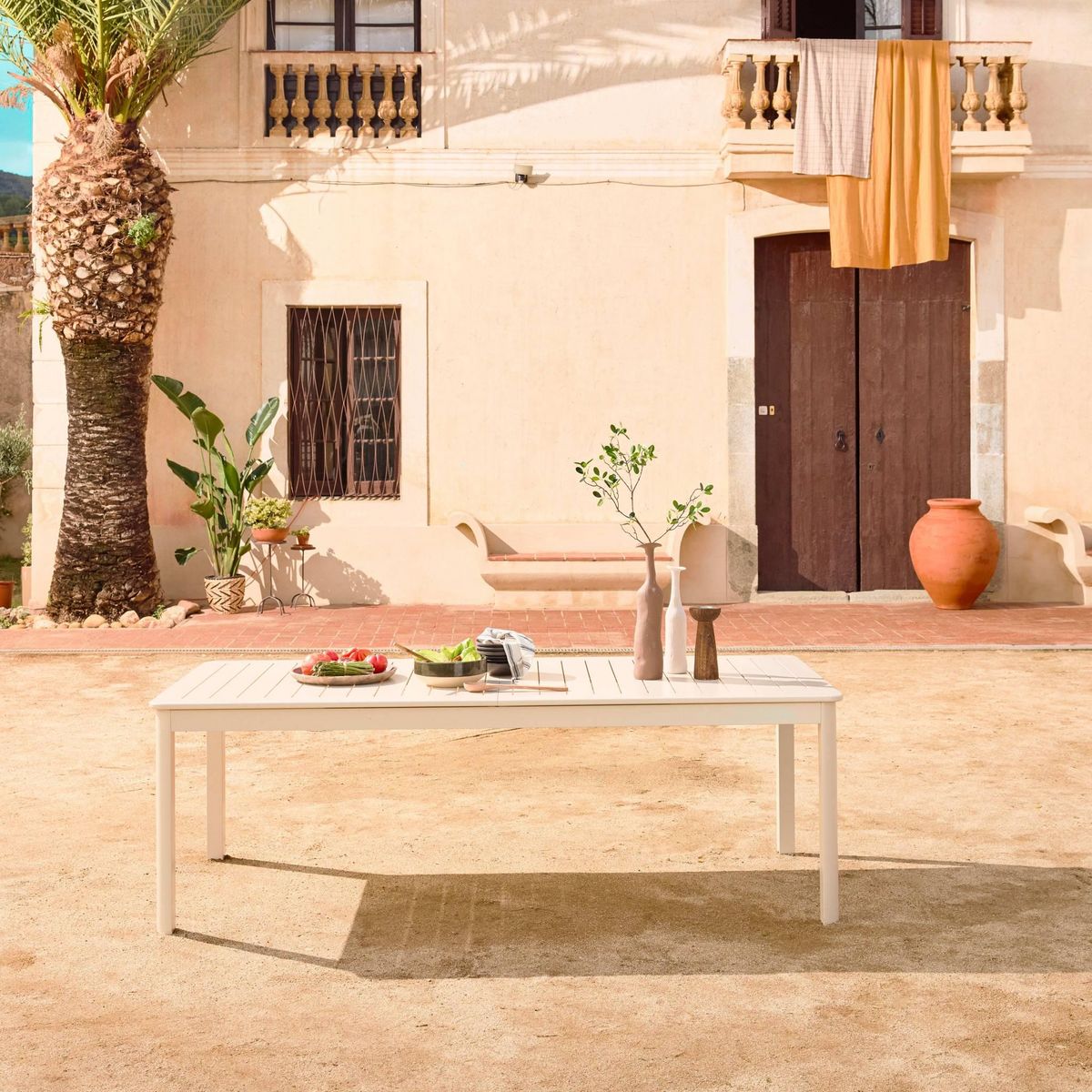 SWEEEK Table de jardin SEATTLE extensible aluminium, 10 places, 227 / 290 x 100 x 75 cm