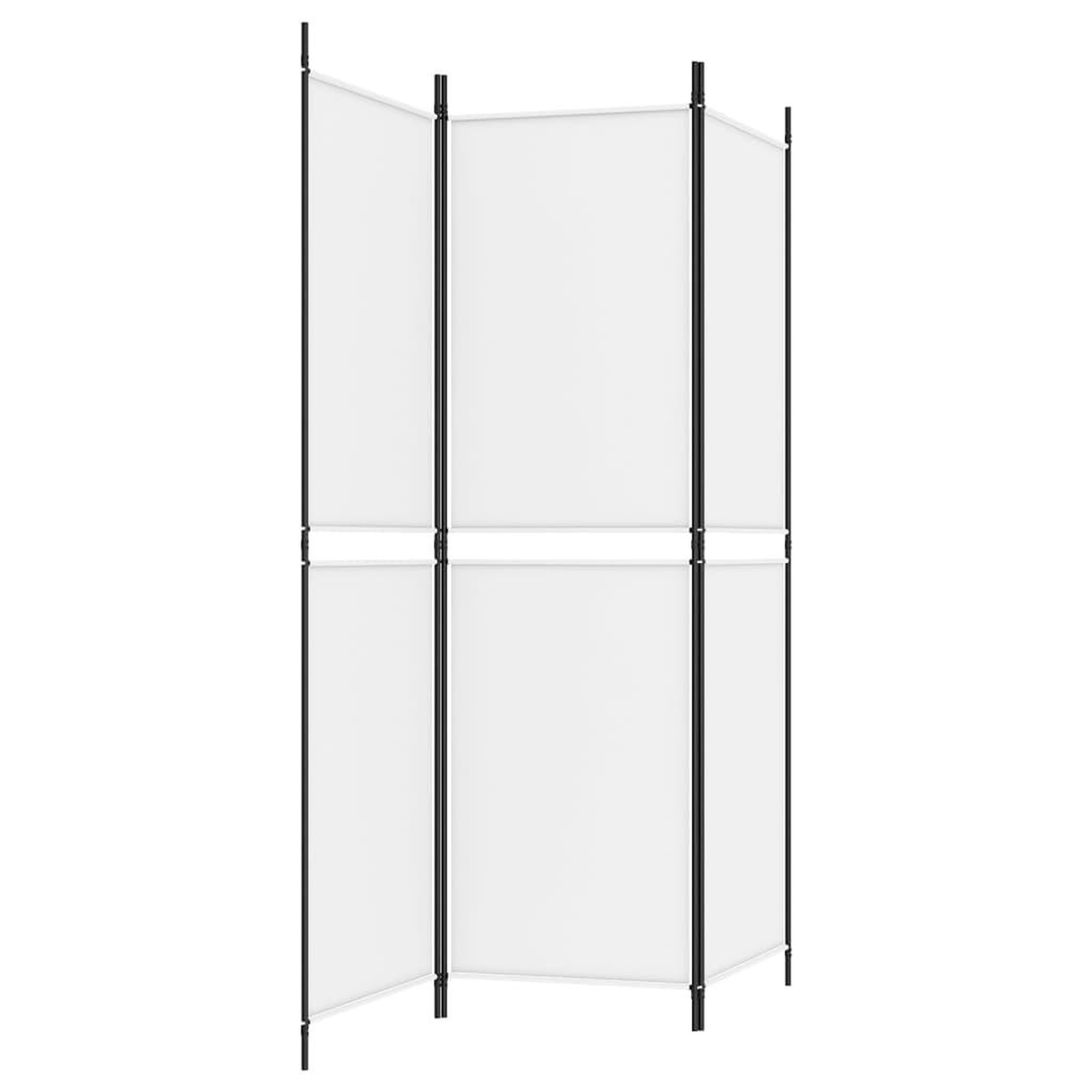 Voir la diapositive 5 : VIDAXL Cloison de separation 3 panneaux Blanc 150x180 cm Tissu