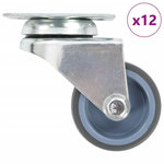 VIDAXL 12 pcs Roulettes pivotantes doubles 50 mm