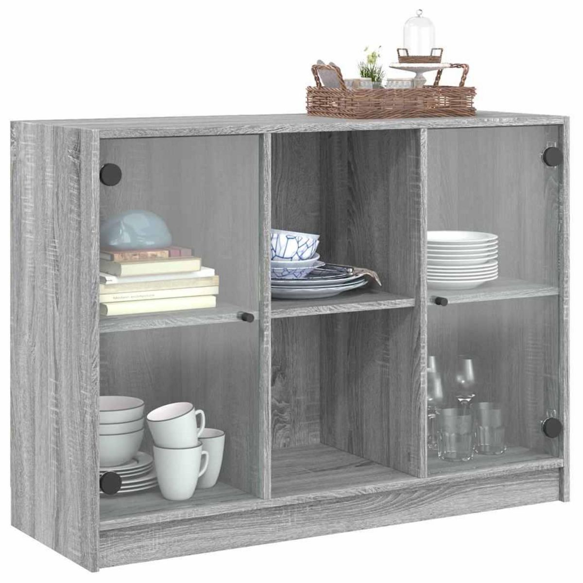 VIDAXL Buffet sonoma gris 102x37x75,5 cm bois d'ingenierie