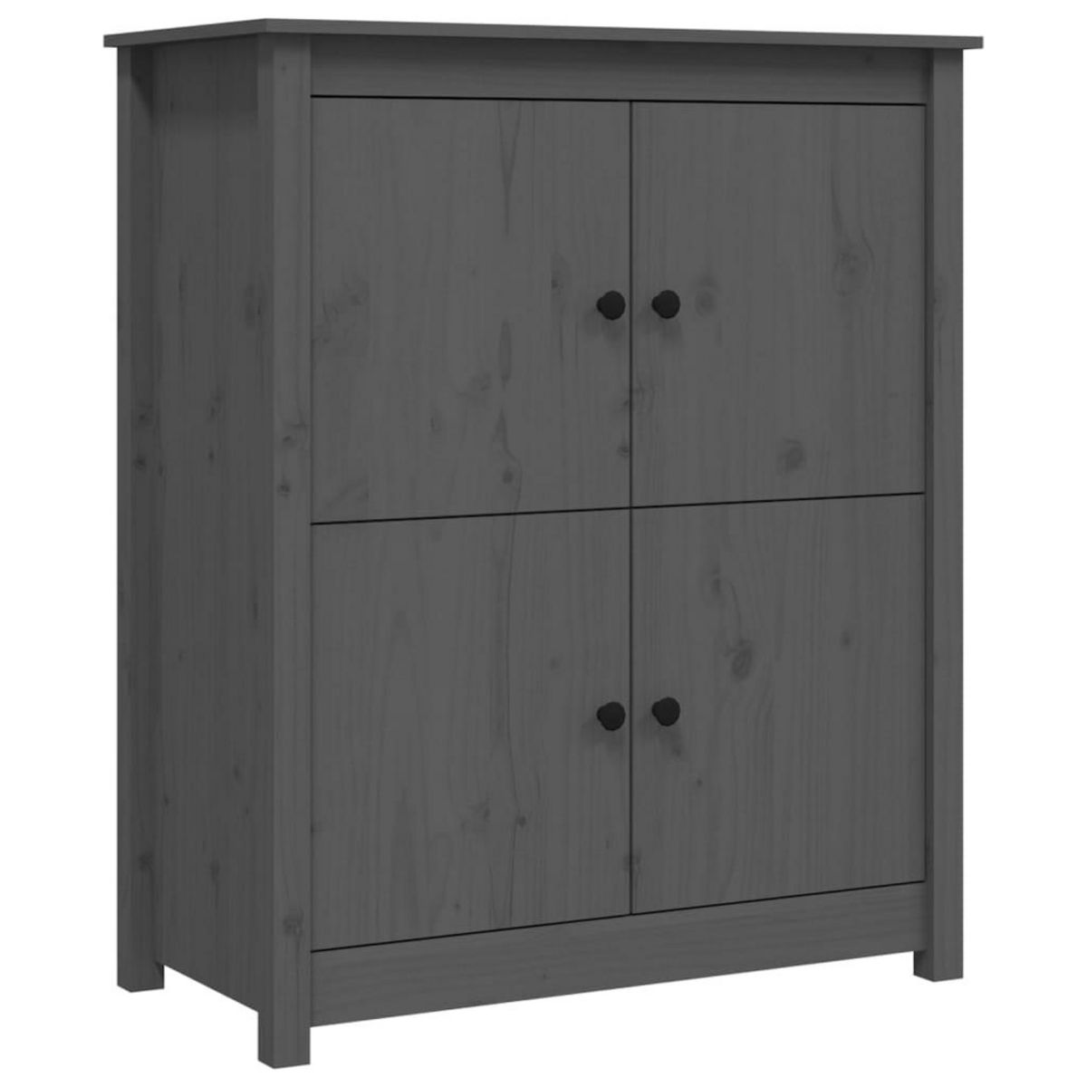 VIDAXL Buffet Gris 83x41,5x100 cm Bois massif de pin