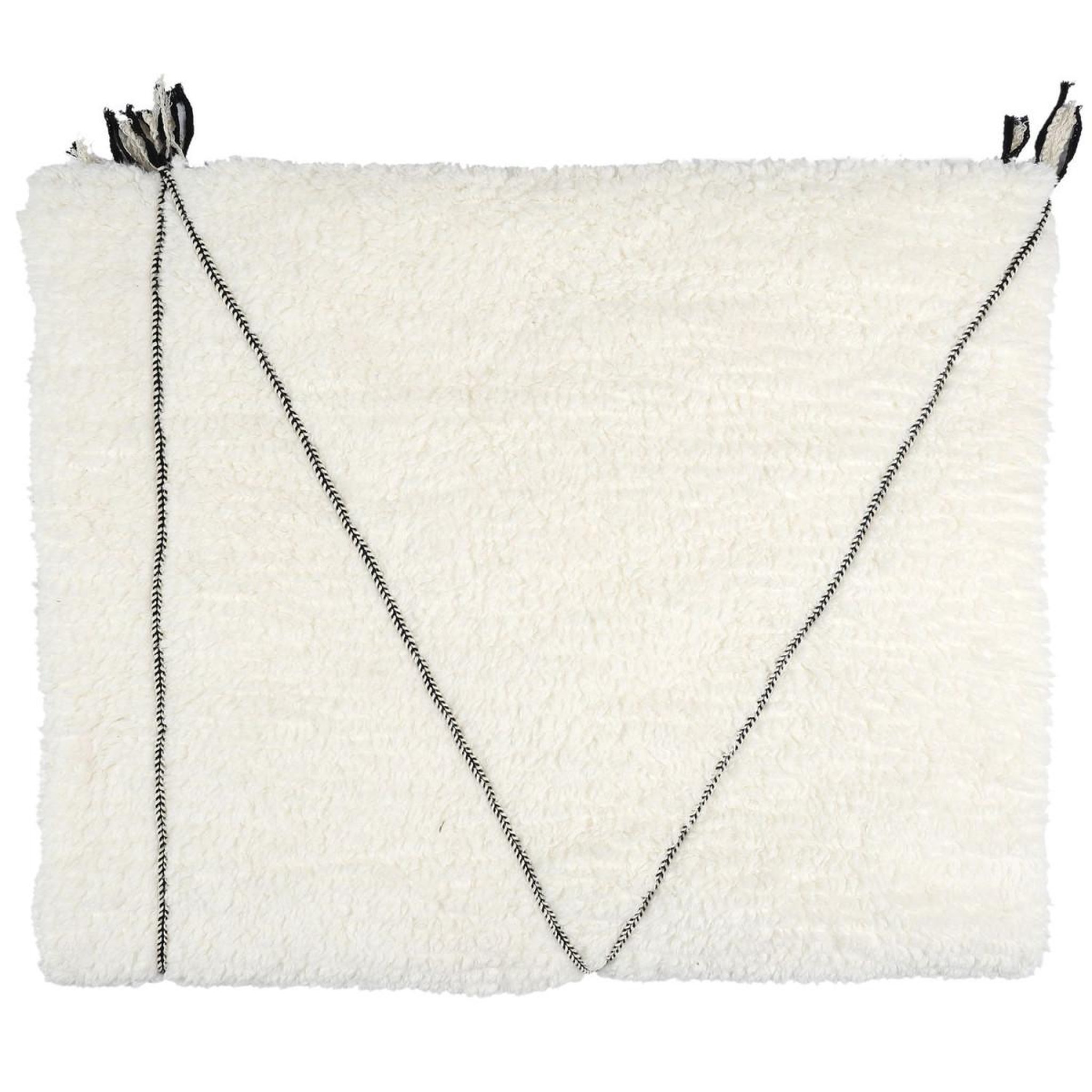 Voir la diapositive 2 : The Home Deco Factory Plaid Sherpa Tressé  Crush  130x160cm Blanc