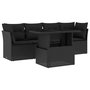 Voir la diapositive 1 : VIDAXL Salon de jardin 5 pcs avec coussins noir resine tressee
