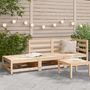 Voir la diapositive 1 : VIDAXL Canape de jardin et repose-pieds 2 places bois de pin massif