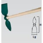 Leborgne Serfouette forgée panne et langue - 26 cm - manche bois certifié PEFC 100%