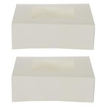 Paris Prix Lot de 2 Boîtes à Gâteaux  Rectangles  22cm Naturel