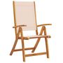 Voir la diapositive 4 : VIDAXL Ensemble a manger de jardin 5pcs bois d'acacia solide textilene