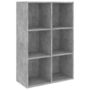 Voir la diapositive 2 : VIDAXL Bibliotheque/Buffet gris beton 66x30x98 cm bois d'ingenierie