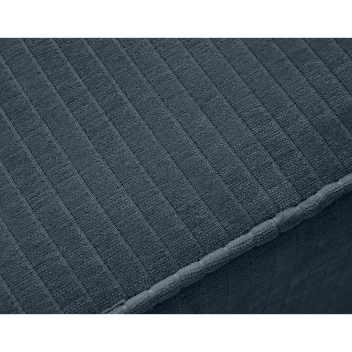 BEST MOBILIER Topaze - pouf - en velours côtelé plat