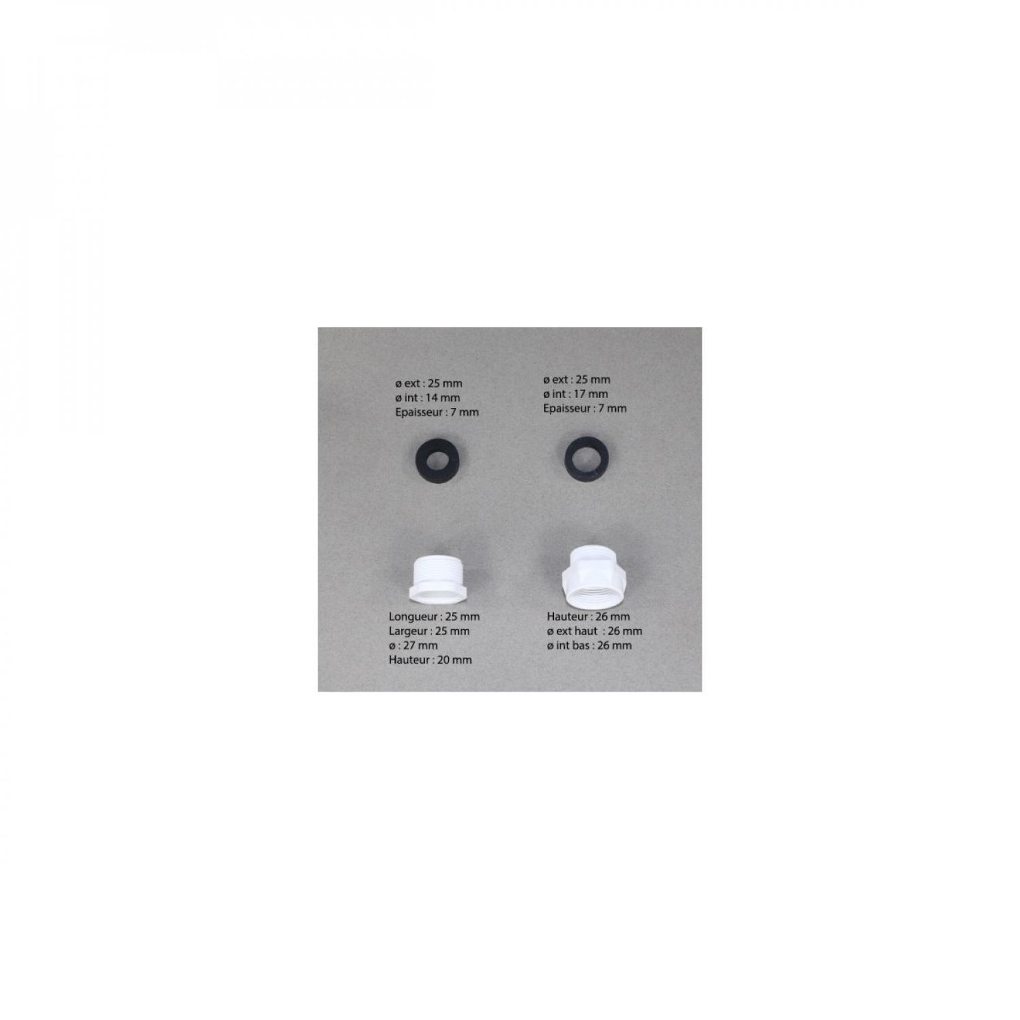 Voir la diapositive 2 : Hayward Presse étoupe pour boite de connexion de piscine - Blanc - BCX20016L