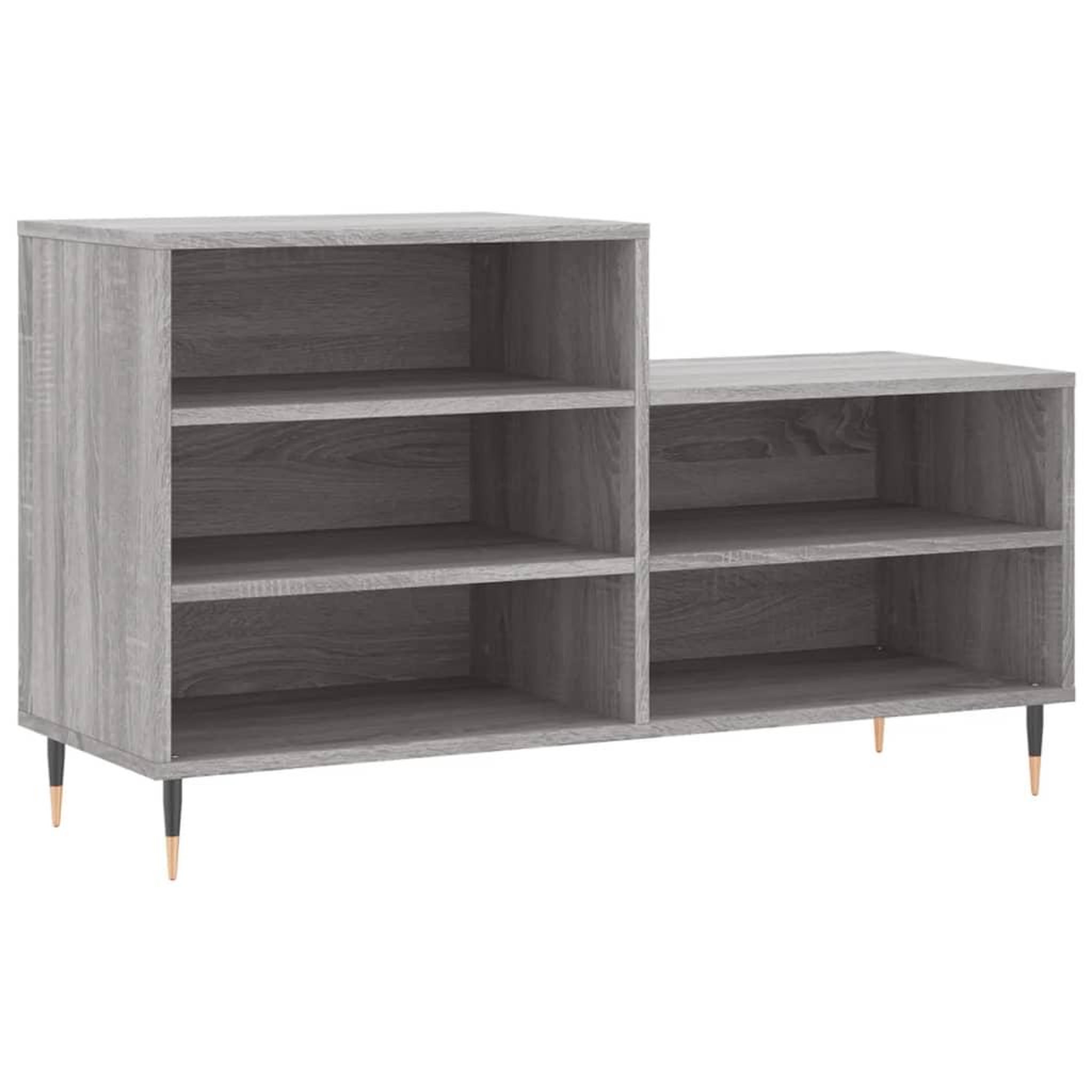 Voir la diapositive 2 : VIDAXL Armoire a chaussures Sonoma gris 102x36x60 cm Bois d'ingenierie