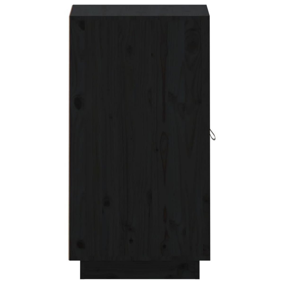 VIDAXL Buffet Noir 34x40x75 cm Bois massif de pin