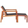 Voir la diapositive 3 : VIDAXL Chaise de jardin et repose-pied Eucalyptus solide et textilene