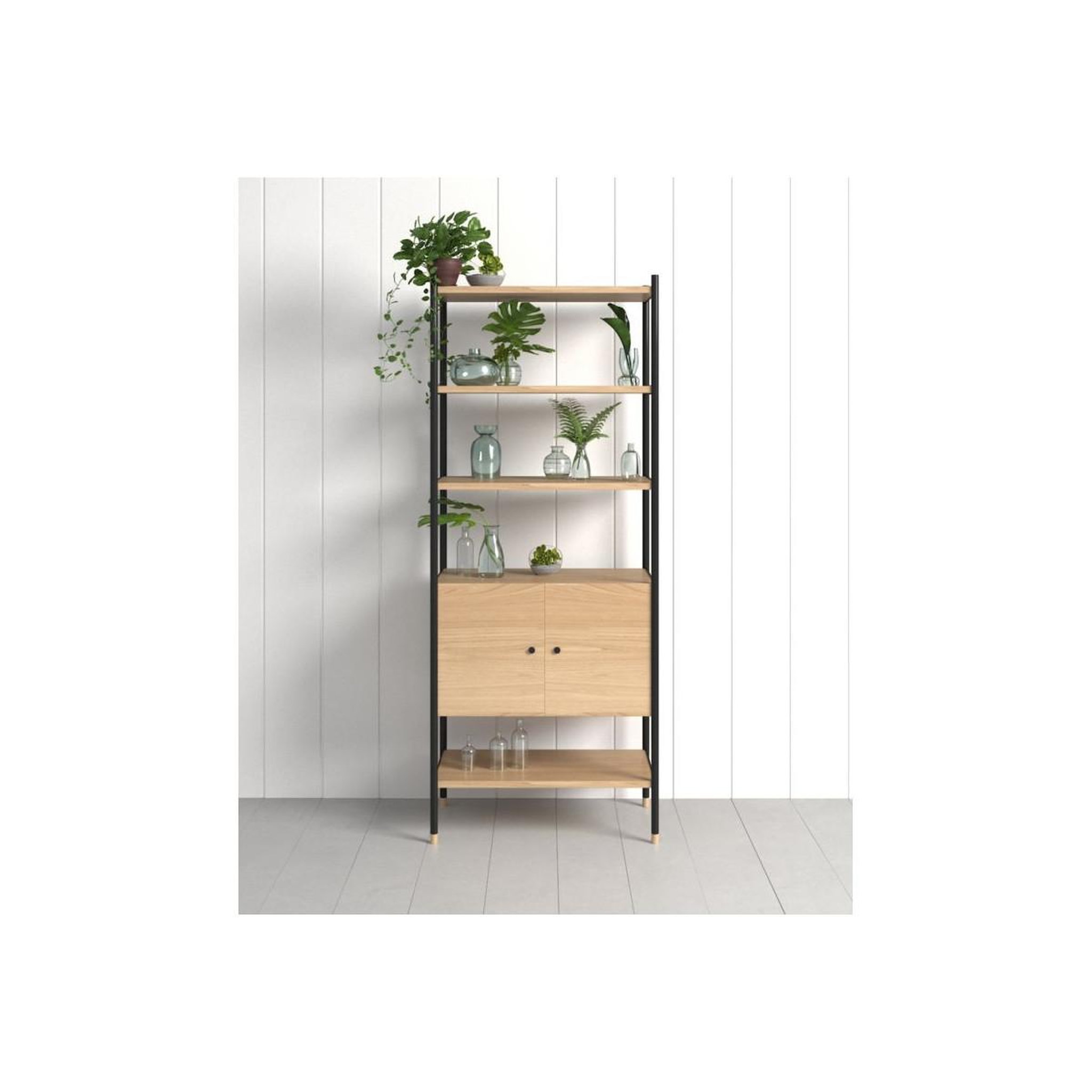 Voir la diapositive 6 : Paris Prix Bibliothèque design en bois  jugend  180cm naturel