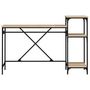 Voir la diapositive 5 : VIDAXL Bureau et etageres chene sonoma 135x50x90cm bois ingenierie/fer