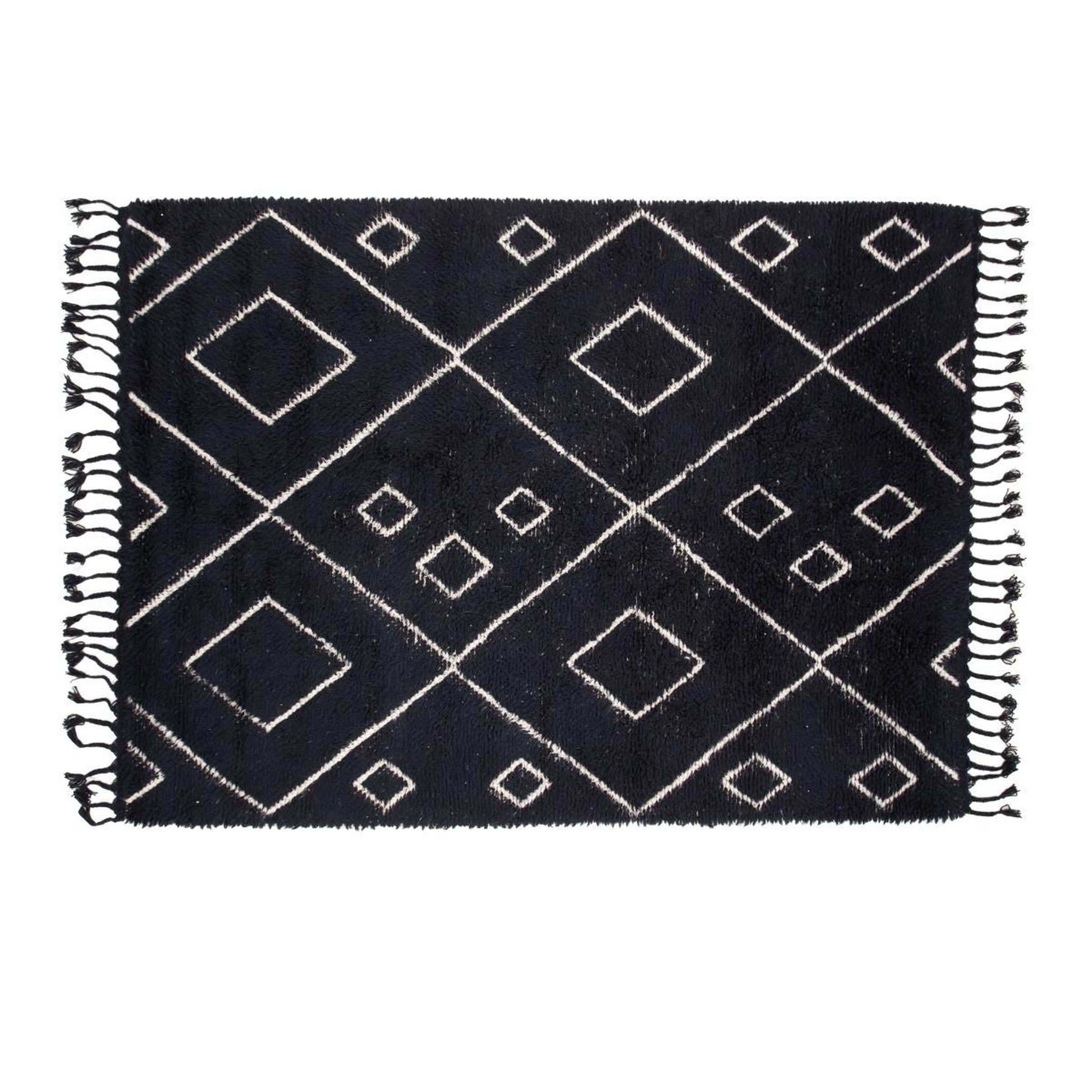 Paris Prix Tapis déco en laine  david  162x230 noir