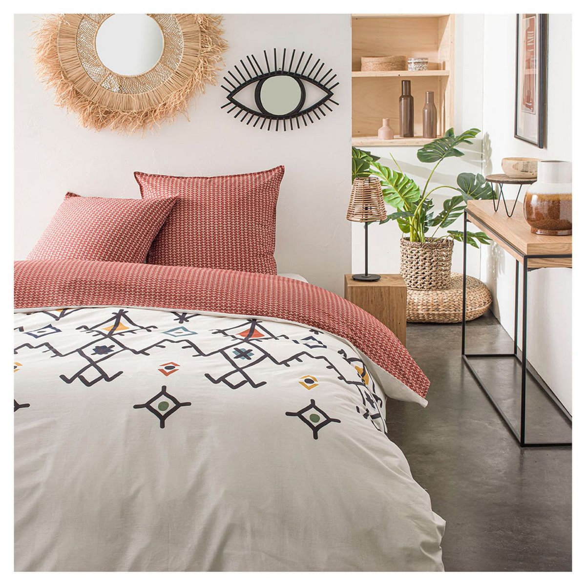 TODAY Parure housse de couette en coton 57 fils HUGO