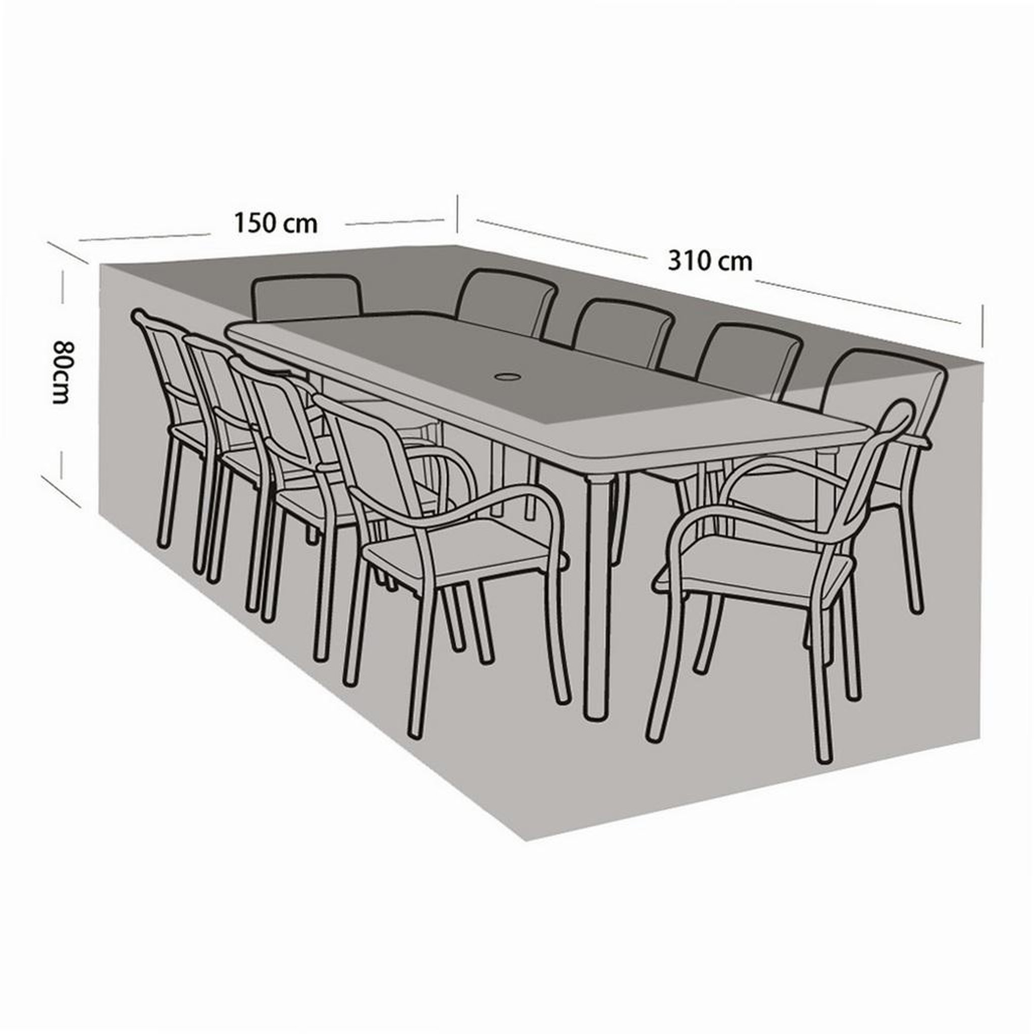 Voir la diapositive 6 : WERKAPRO Housse de table  310x150x80cm  werka pro