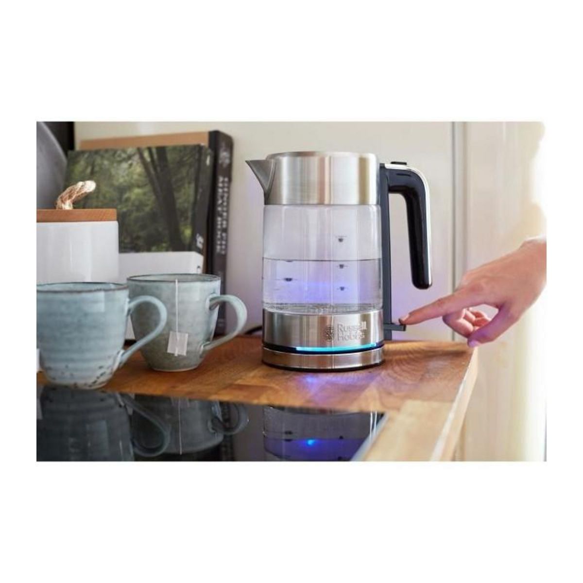 Russell Hobbs RUSSEL HOBBS 24191-70 - Bouilloire en verre Compact Home 0,8L - 2200 W