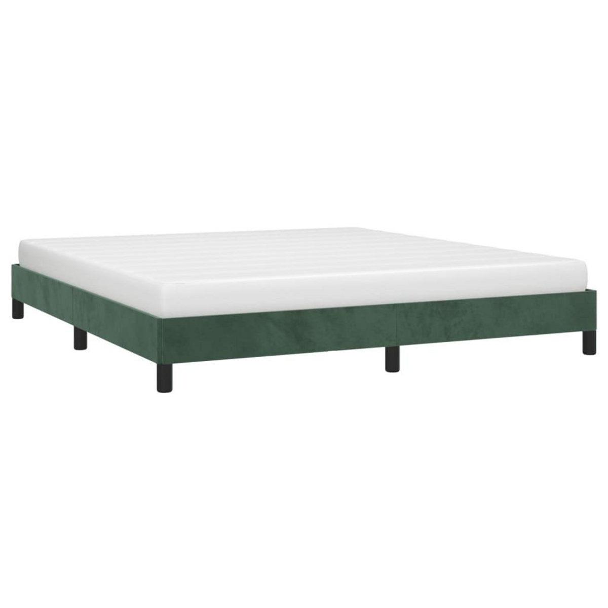 VIDAXL Cadre de lit sans matelas vert fonce 180x200 cm velours
