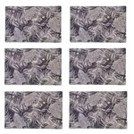 HABITABLE Lot de 6 sets de table Vitali - 28 x 43 cm - Argent