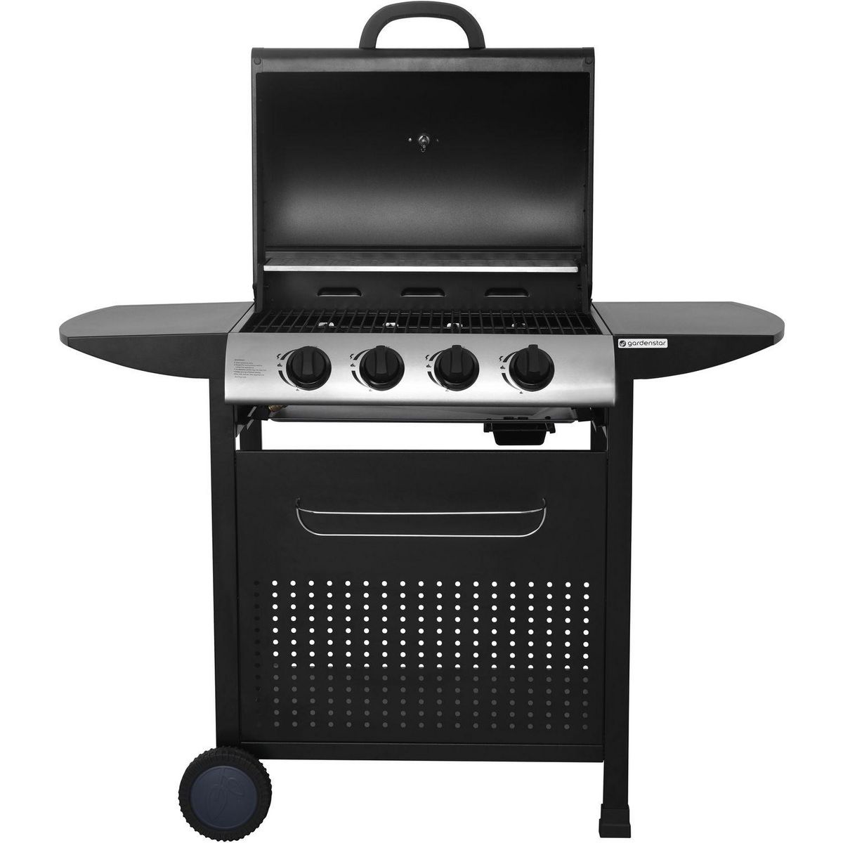 GARDENSTAR Barbecue gaz - 4 brûleurs - Acier