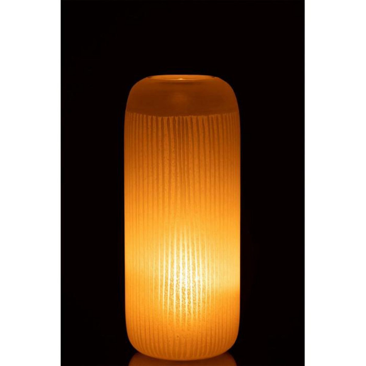 Paris Prix Vase Design en Verre Lignes  Carla  34cm Jaune Clair