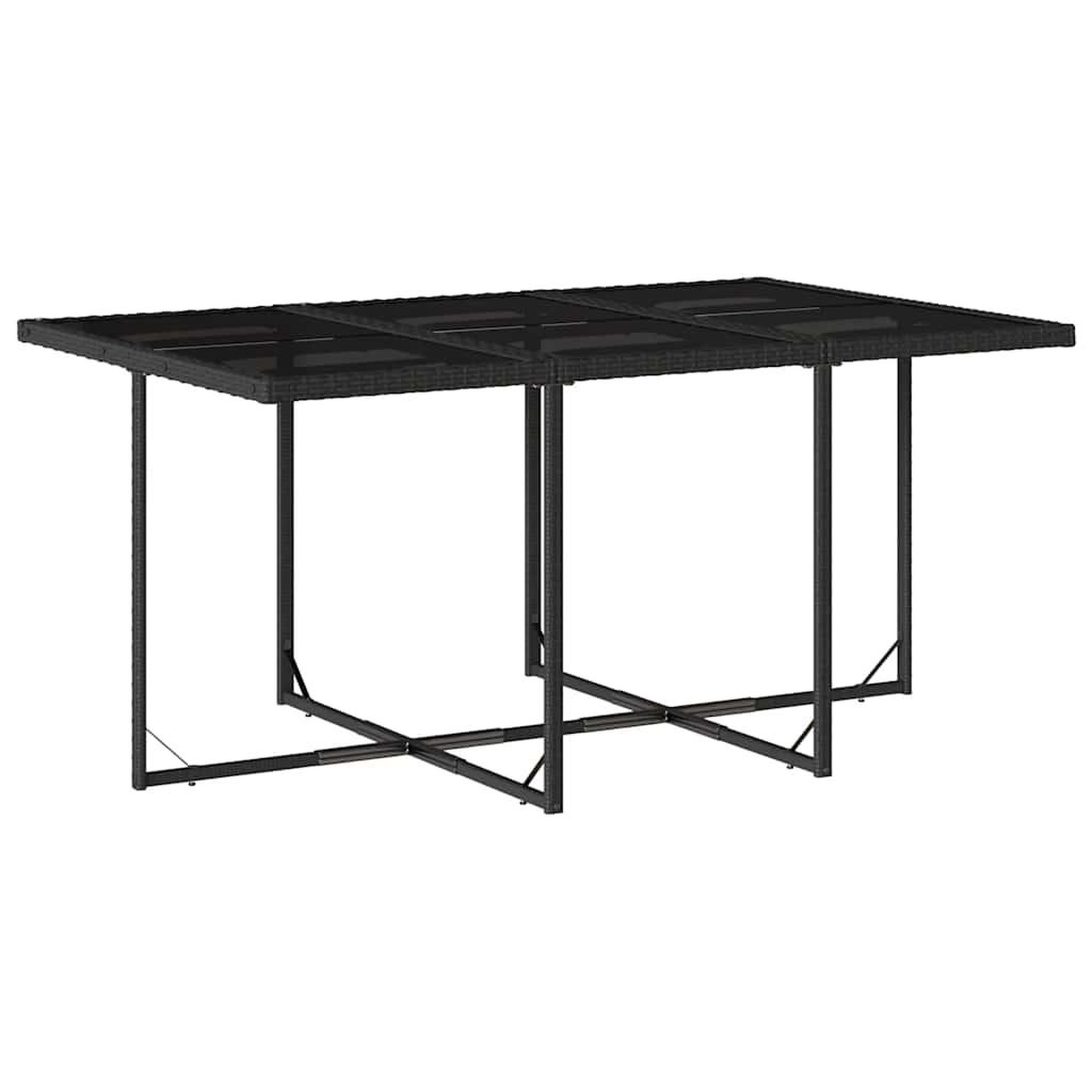 Voir la diapositive 4 : VIDAXL Ensemble a manger de jardin 11 pcs coussins noir resine tressee