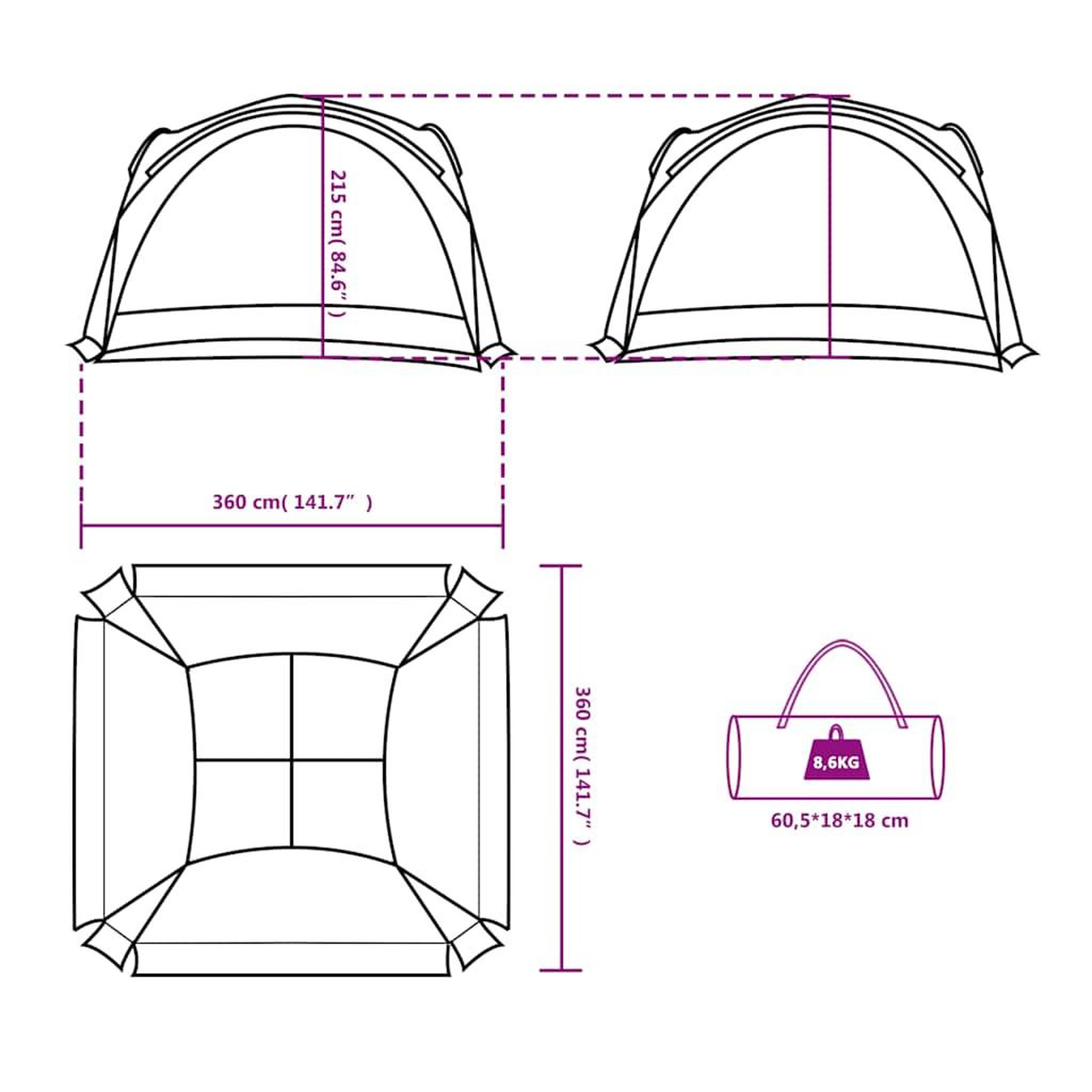 Voir la diapositive 6 : VIDAXL Tente de reception blanc impermeable