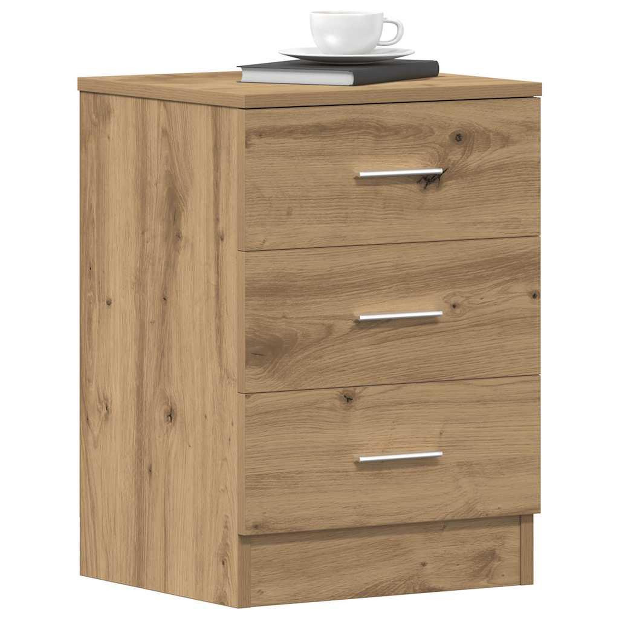 VIDAXL Table de chevet chene artisanal 38x35x55 cm bois d'ingenierie
