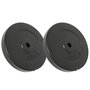 Voir la diapositive 2 : VIDAXL Plaques de poids 2 pcs 30 kg Beton