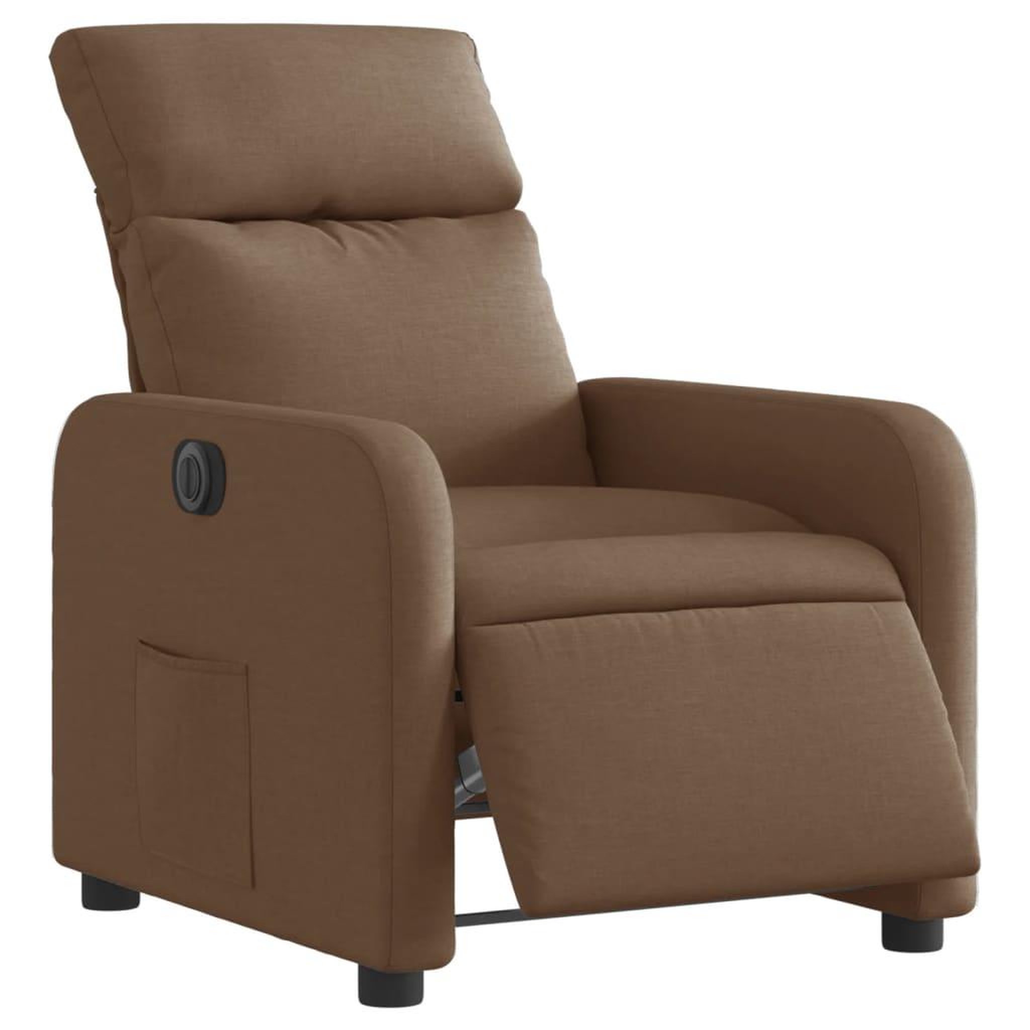 Voir la diapositive 3 : VIDAXL Fauteuil inclinable electrique Marron Tissu
