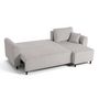 Voir la diapositive 3 : BEST MOBILIER Saphir - canapé d'angle réversible 4 places - convertible avec coffre - en velours côtelé