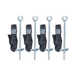 SWEEEK Kit d'ancrage pour trampoline - 4 sardines de fixation et sangles - Compatible toutes tailles