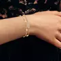  Lot de 2 bracelets SC Bohème en Acier Finement doré orné de cristaux scintillants