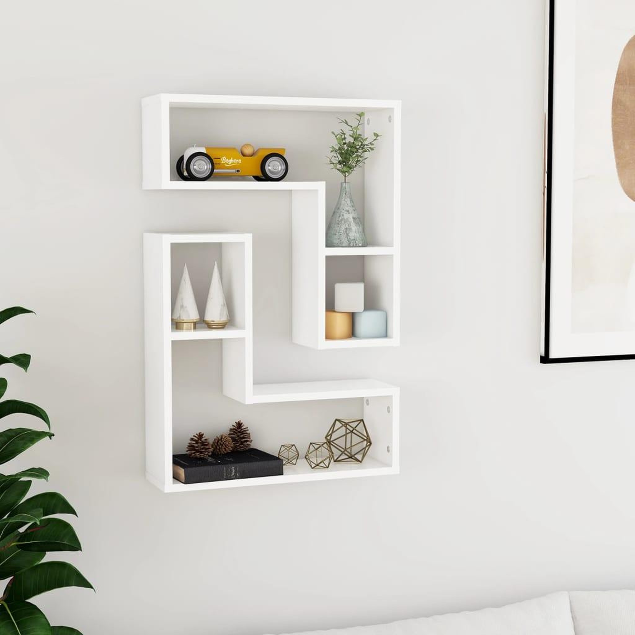 Voir la diapositive 1 : VIDAXL Etageres murales 2 pcs blanc 50x15x50 cm bois d'ingenierie