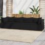 Voir la diapositive 1 : VIDAXL Salon de jardin 4 pcs avec coussins Noir Resine tressee
