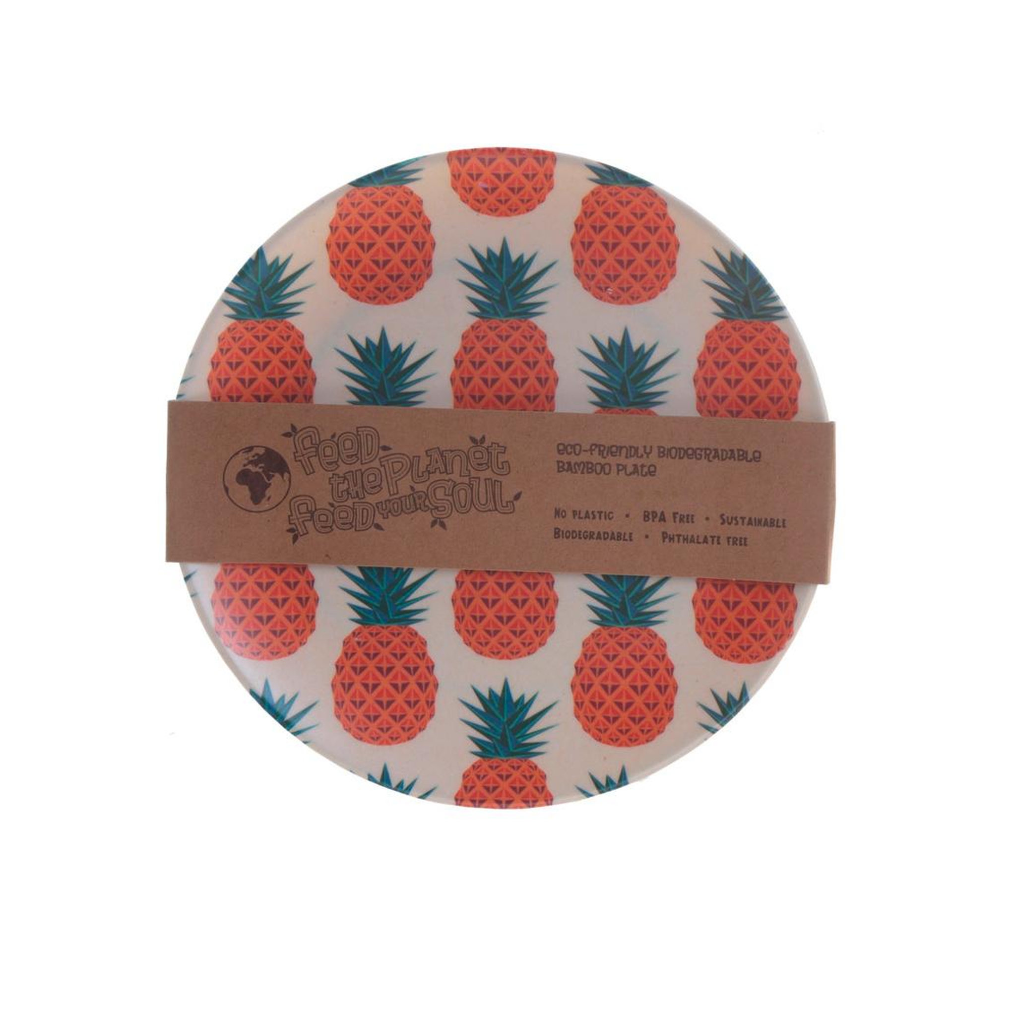 Voir la diapositive 3 : Eden Assiette décorée motif ananas – 20 cm