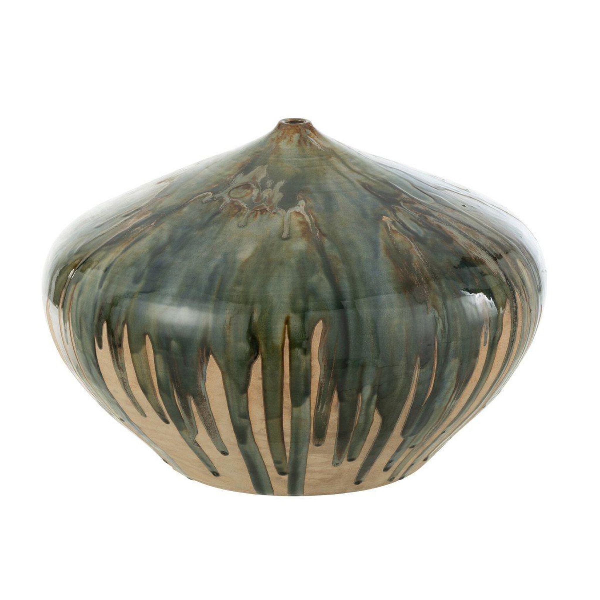 J-LINE Vase en céramique  peinture  36cm vert